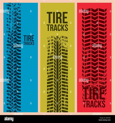 Multiple Tire Tracks Stock Vector Images Alamy