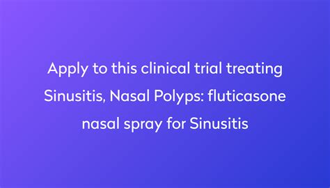 Fluticasone Nasal Spray For Sinusitis Clinical Trial 2022 Power