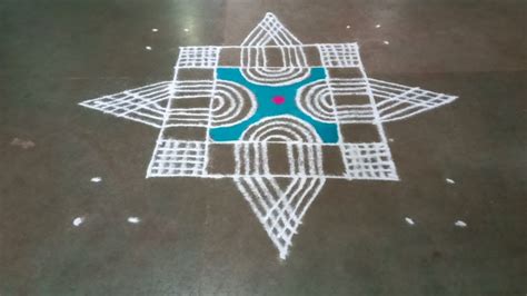 Margazhi Matham Flower Padi Kolam Friday Kolam Easy Rangoli