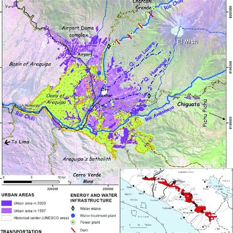 The Setting Of Arequipa City In Relation To El Misti Volcano Showing