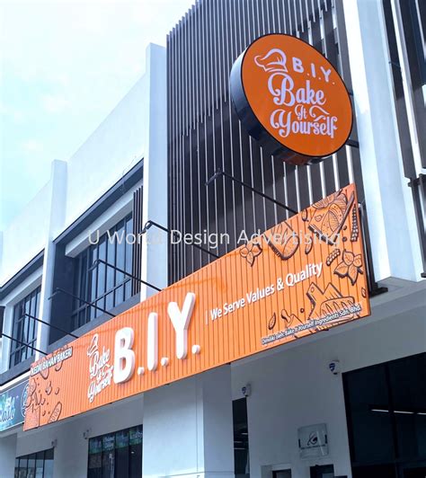 Aluminium Strip Ceiling 3d Box Up Frontlit Lettering And Logo Signboard