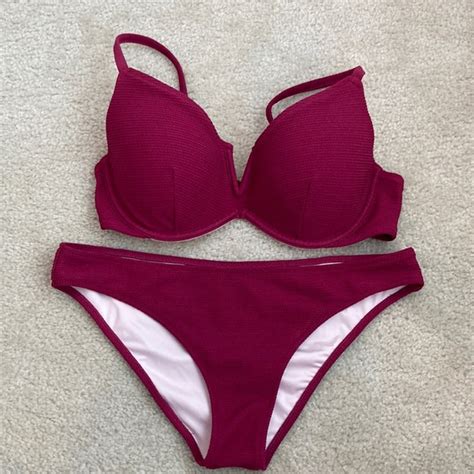 Shade Shore Swim Shade Shore Maroon Bikini Top And Bottom Poshmark