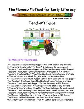 The Monaco Method For Early Literacy Teacher S Guide Tpt