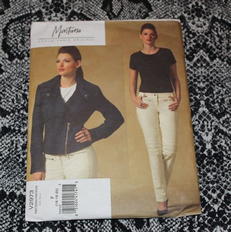 Vogue Sewing Pattern V2973 Montana Paris Original Jacket Pants 16 18 20