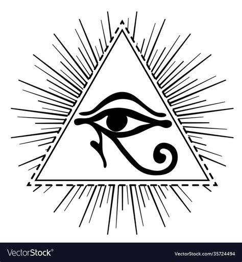 Wadjet In Pyramid Ancient Egyptian Symbol Vector Image On Vectorstock