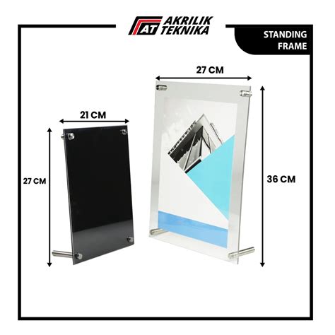 Jual Standing Frame Bingkai Display Poster Akrilik Menu Meja Ukuran