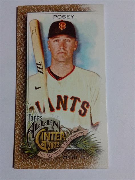 Buster Posey Mini Gold Border Ungraded Topps Allen Ginter