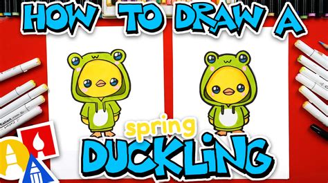 How To Draw A Spring Duckling - Art For Kids Hub — Free Drawing Lessons