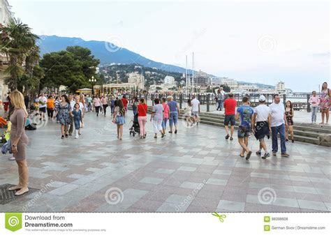 A Crowd Of People On The Waterfront Editorial Stock Photo Image Of