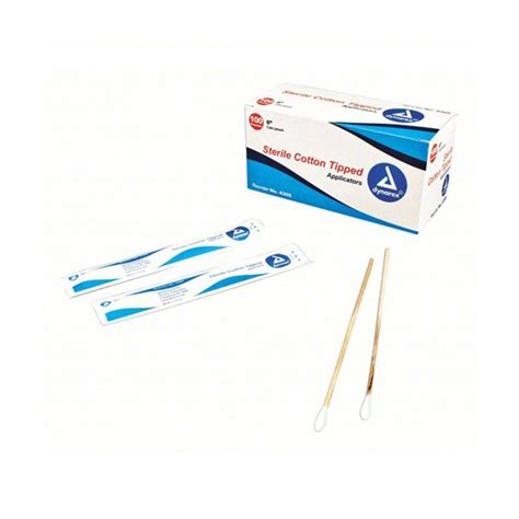 Dynarex Sterile Cotton Tipped Applicator With Wood Shaft Inch Box Of