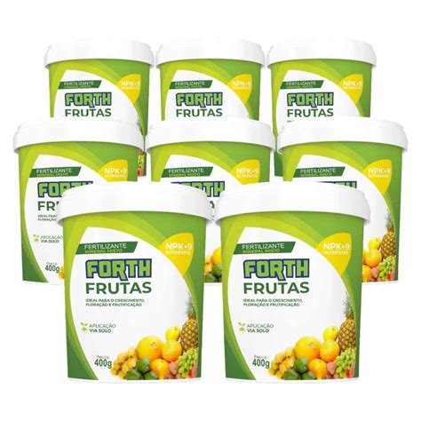 Kit 8 Fertilizante Forth Frutas Frutificação e Pomar 400g