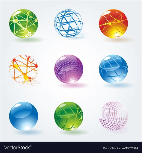 Abstract 3d Glossy Spheres Royalty Free Vector Image