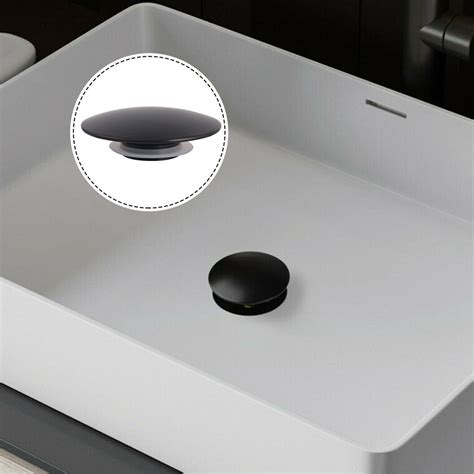 Ready Stock Royallady Matte Black Basin Waste Pop Up Bathroom Sink