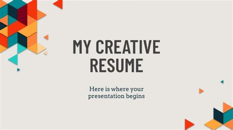 My Creative Resume Google Slides and PowerPoint Template