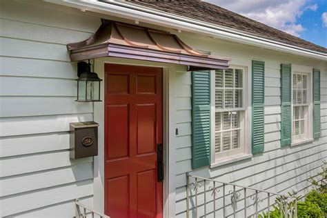 Copper Metal Door Awnings Custom Built from Crescent City Copper | Door ...