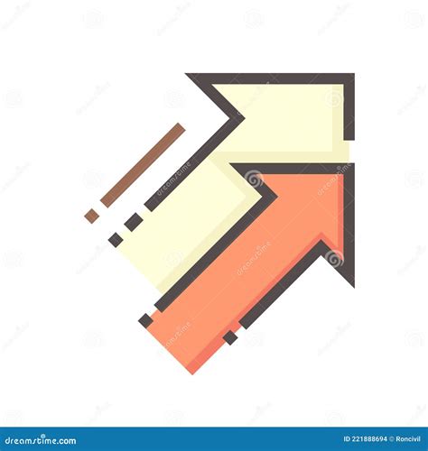 Going Up Arrow Vector Design 48x48 Pixel Perfect And Editable Stroke