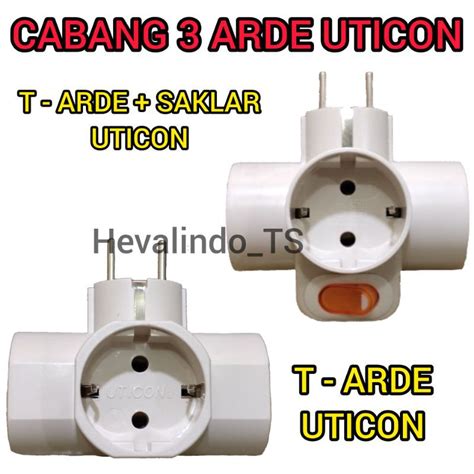 Jual T ARDE UTICON CABANG 3 UTICON COK SAMBUNG COLOKAN TIGA CABANG