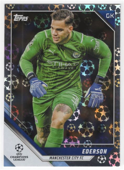 Topps Uefa Champions League Starball Foil Ederson Nm Mt