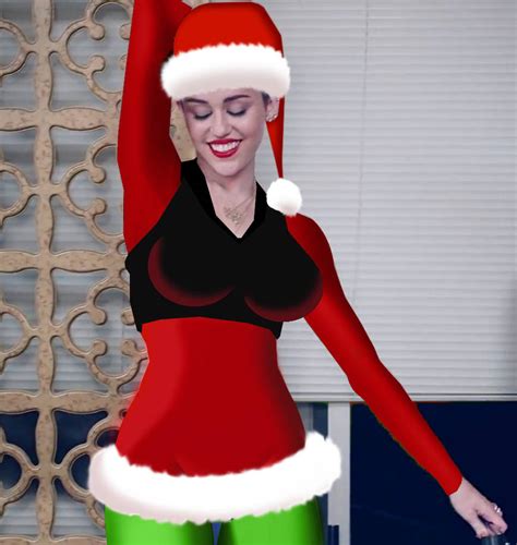 Miley Cirus Outfit as Santa Clause by SensualDigitalArt on DeviantArt