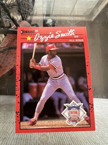 Rare Donruss Ozzie Smith All Star Error Baseball Card No Dot