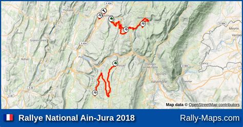 Maps | Rallye National Ain-Jura 2018 [Coupe] | Rally-Maps.com