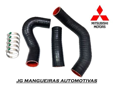 Kit Mangueiras Silicone Intercooler Mitsubishi L Hpe Jg