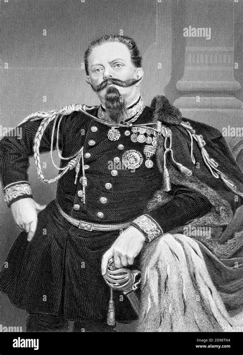 Victor Emmanuel Ii Of Italy Portrait Black And White Stock Photos