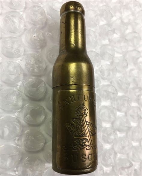 S Anheuser Busch Brass Bottle Corkscrew Opener Budweiser Newark