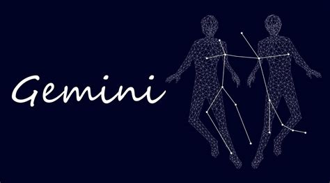 Gemini Zodiac Sign Constellation Vector Horoscope Sign 3431164 Vector