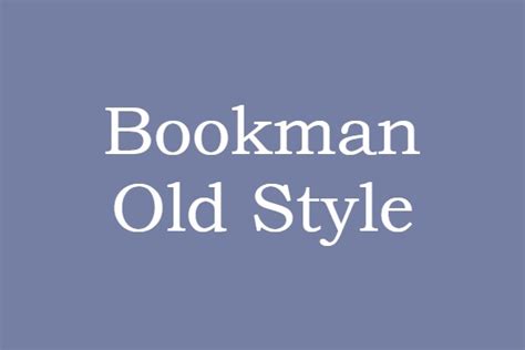 Bookman Old Style font - ActionFonts.com