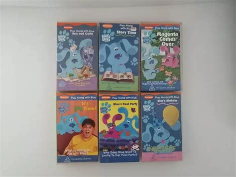 BLUE S CLUES LOT Of 6 VHS Tapes Nickelodeon Blues Clues Bundle EUR 54