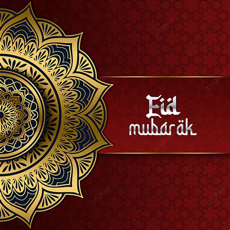 Red And Gold Luxury Eid Mubarak Background Luxury Background