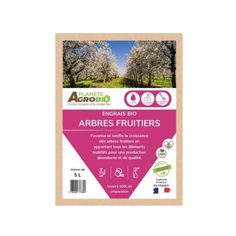 Engrais bio arbres fruitiers 5L Planète Agrobio