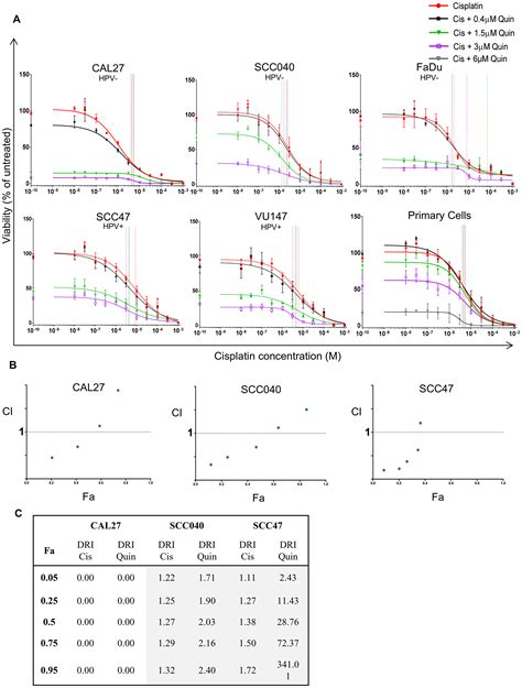 Repurposed Quinacrine Synergizes With Cisplatin Reducing The Effective