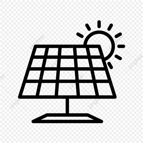 A Black And White Icon Of A Solar Panel