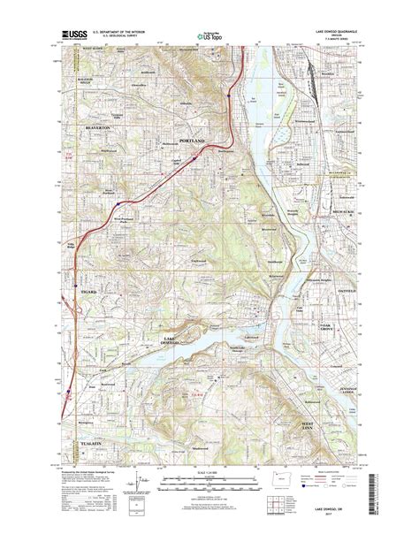 MyTopo Lake Oswego, Oregon USGS Quad Topo Map