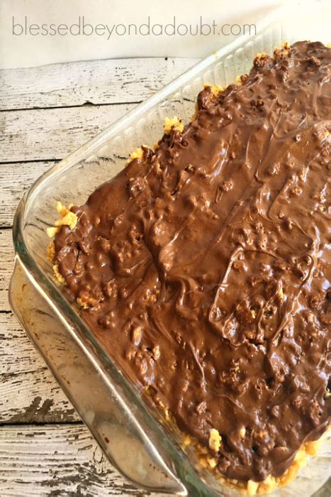 No Bake Chocolate Butterscotch Bars Recipe Blessed Beyond A Doubt