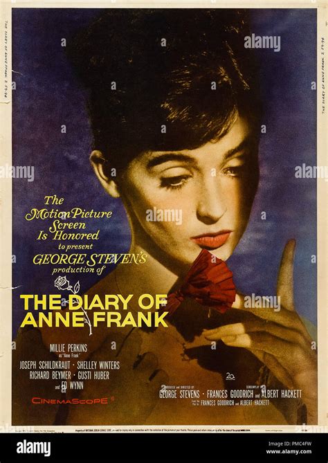 Millie Perkins The Diary Of Anne Frank 20th Century Fox 1959 Poster File Reference 33595