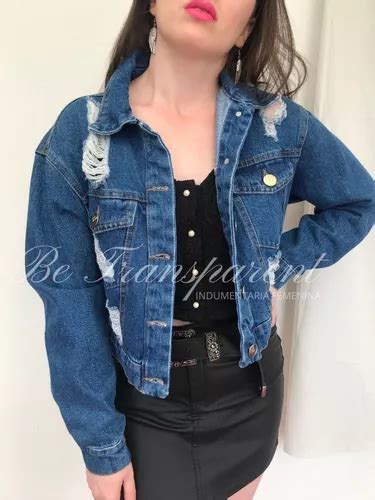 Campera De Jean Mujer Rígida Con Roturas en venta en Capital Federal