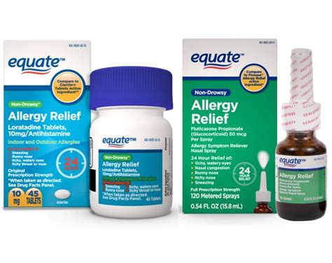 Equate Loratadine Non Drowsy Allergy Relief Tablets 45 Ct And Equate