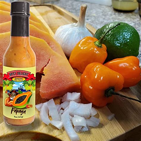 Spicy Delight Best Hot Sauce By Flavor Pirate Aruba Hot Sauce Made With Habanero Pepper Papaya