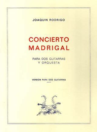 Concierto Madrigal Joaqu N Rodrigo Tienda Online Comprar Partituras