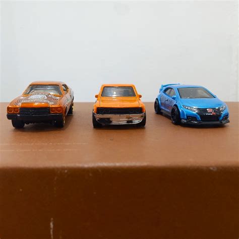 Diecast Vintage Suelto Hot Wheels Honda Civic Type R Datsun Chevelle SS Colección