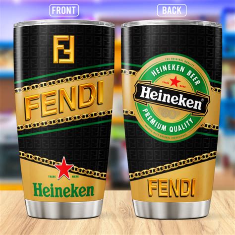 Fendi Heineken Stainless Steel Tumbler 20Oz 30Oz Let The Colors