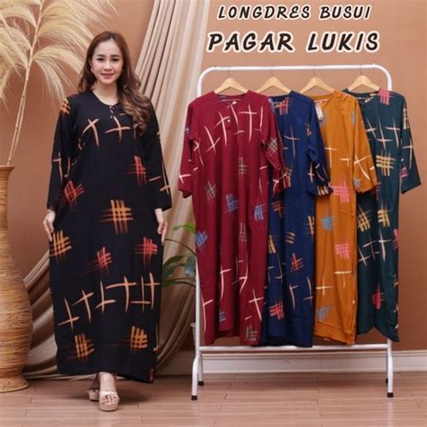 Jual Longdres Muslim Lengan Panjang Daster Ibu Daster Busui