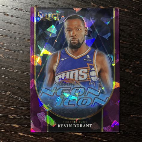 Panini Select Kevin Durant Neon Icon Purple Cracked Ice Prizm