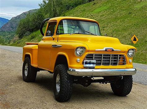 My 55 Chevy. Love this old girl. : r/Trucks