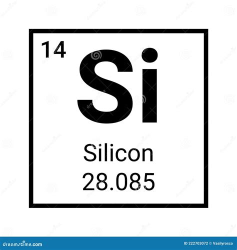 Si Symbol. Silicon Chemical Element Royalty-Free Stock Image | CartoonDealer.com #197351152