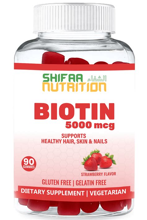 Vegan Biotin Gummies For Adult And Kids 90 Gummies 5000 Mcg 45