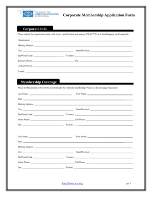 Fillable Online Scs Corporate Membership Application Form The Society